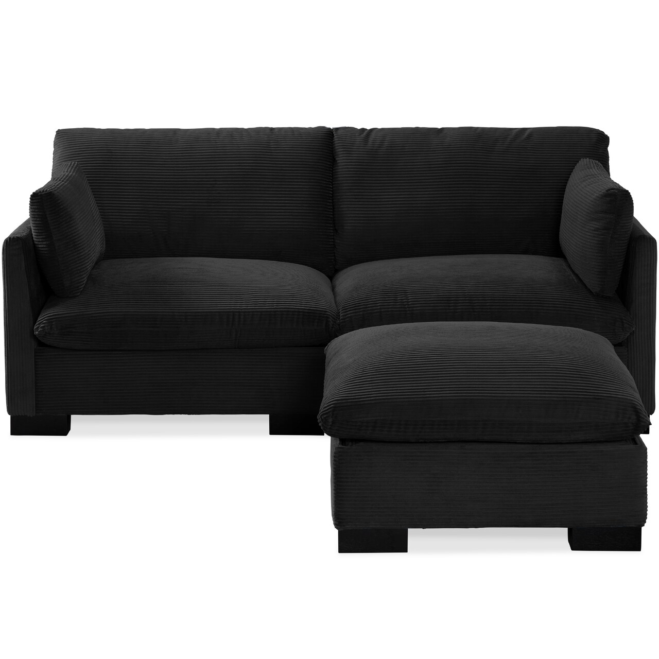 Best Choice Products 82in Modular Sectional Pillowtop Sofa w/ Ottoman & Storage